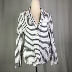 Gap Academy Blazer white blue striped double lawn cotton 10